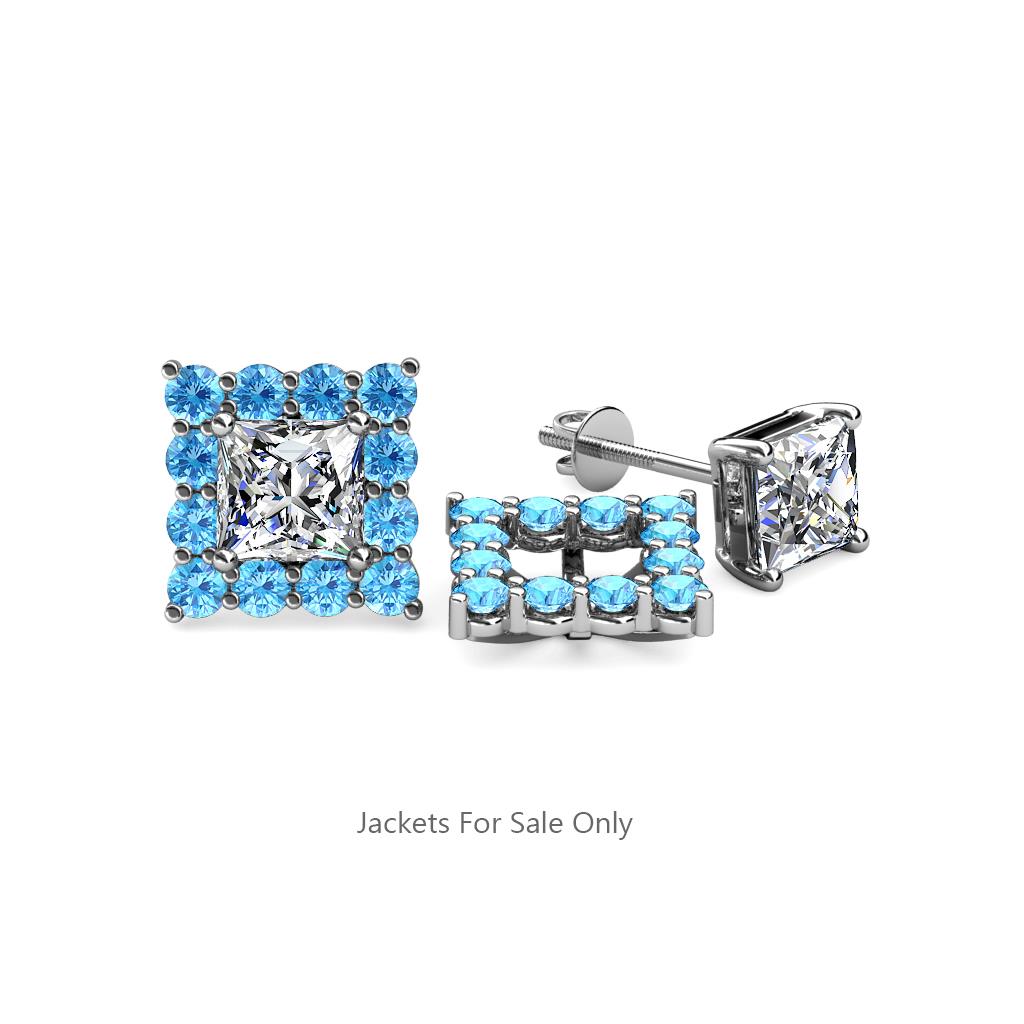 Serena Blue Topaz Jacket Earrings 