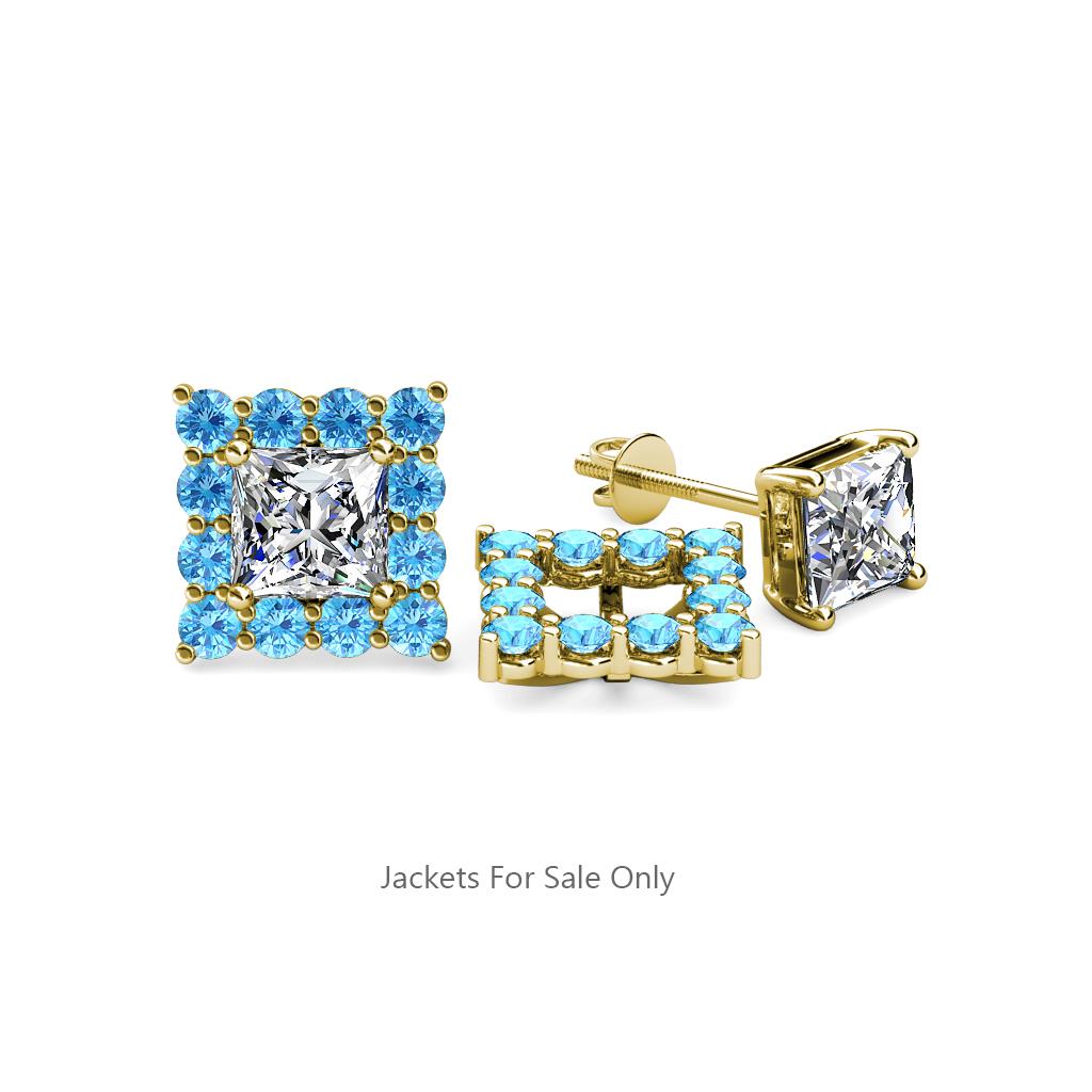 Serena Blue Topaz Jacket Earrings 