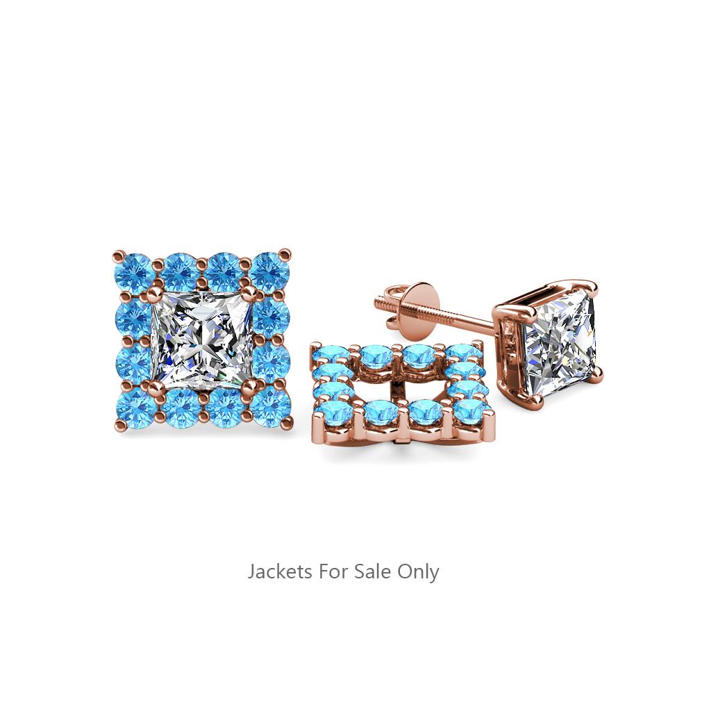 Serena Blue Topaz Jacket Earrings 