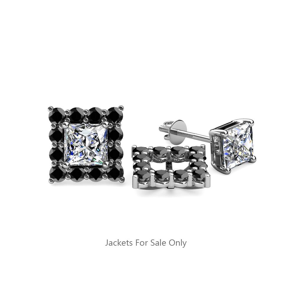 Serena Black Diamond Jacket Earrings 