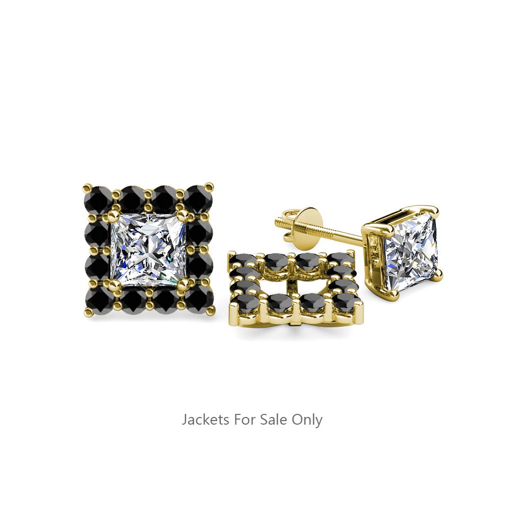 Serena Black Diamond Jacket Earrings 
