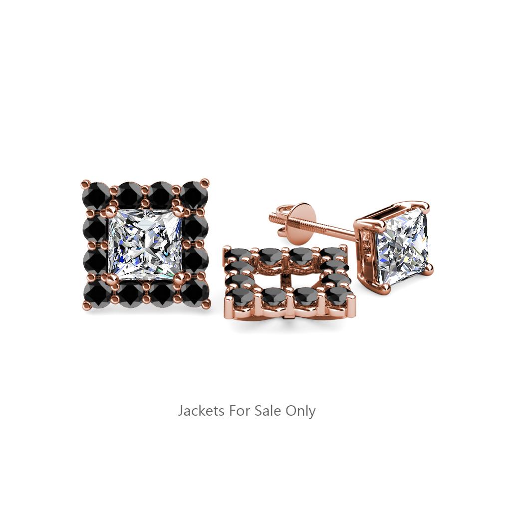 Serena Black Diamond Jacket Earrings 