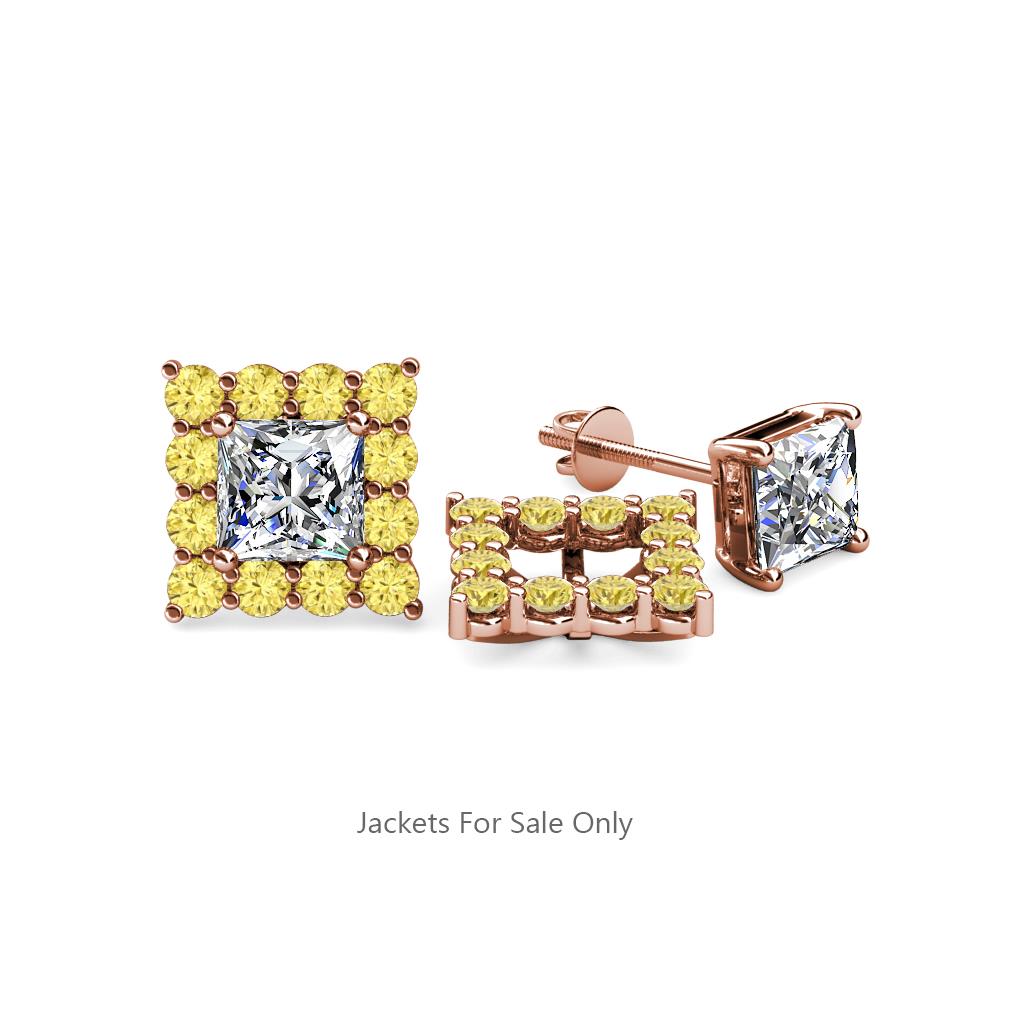 Serena Yellow Sapphire Jacket Earrings 