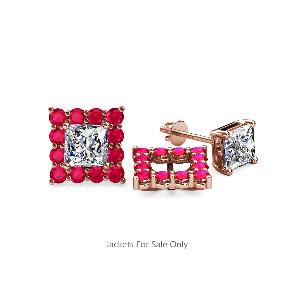 Serena Ruby Jacket Earrings 