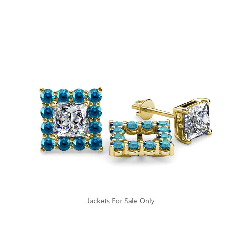 Serena London Blue Topaz Jacket Earrings 