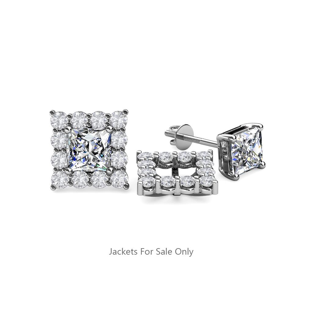 Serena White Sapphire Jacket Earrings 