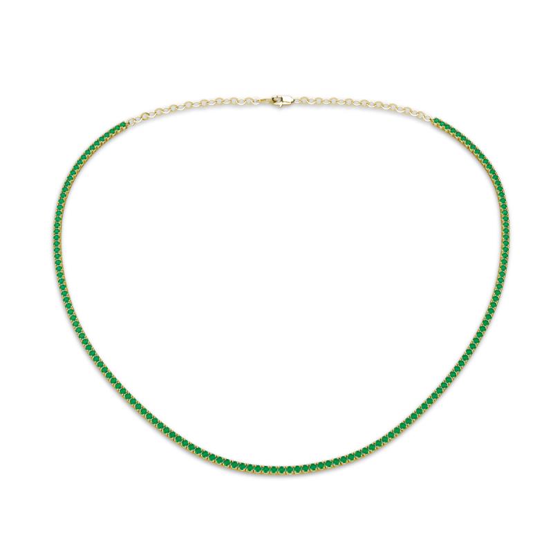 Gracelyn 1.70 mm Round Emerald Adjustable Tennis Necklace 