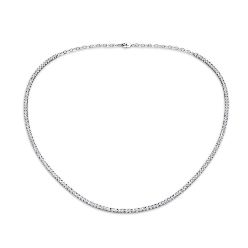 Gracelyn 1.70 mm Round White Sapphire Adjustable Tennis Necklace 