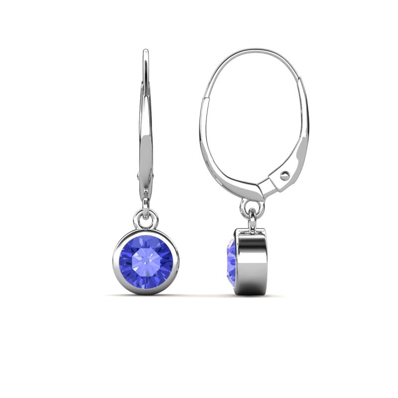 Cara Tanzanite (5mm) Solitaire Dangling Earrings 