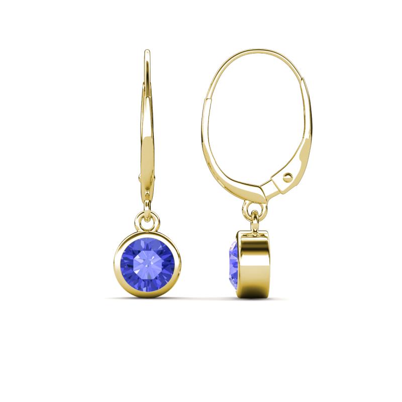 Cara Tanzanite (5mm) Solitaire Dangling Earrings 