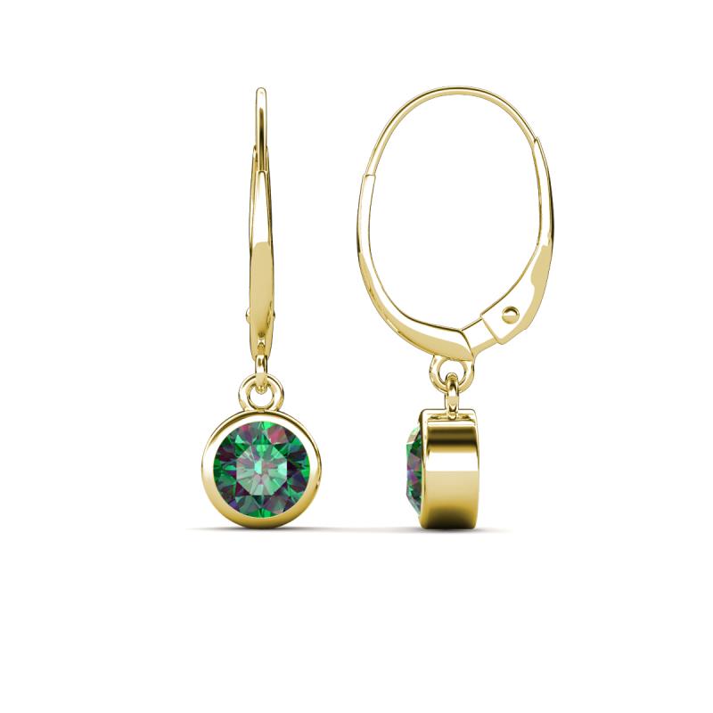 Cara Lab Created Alexandrite (5mm) Solitaire Dangling Earrings 