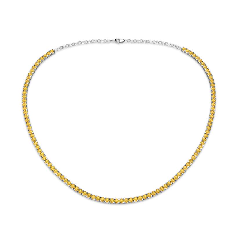 Gracelyn 2.20 mm Round Citrine Adjustable Tennis Necklace 