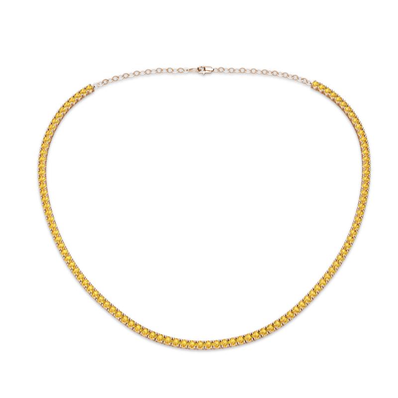 Gracelyn 2.20 mm Round Citrine Adjustable Tennis Necklace 