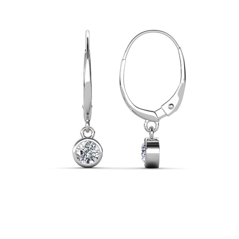 Cara Diamond (4mm) Solitaire Dangling Earrings 