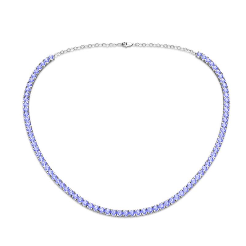 Gracelyn 2.70 mm Round Tanzanite Adjustable Tennis Necklace 