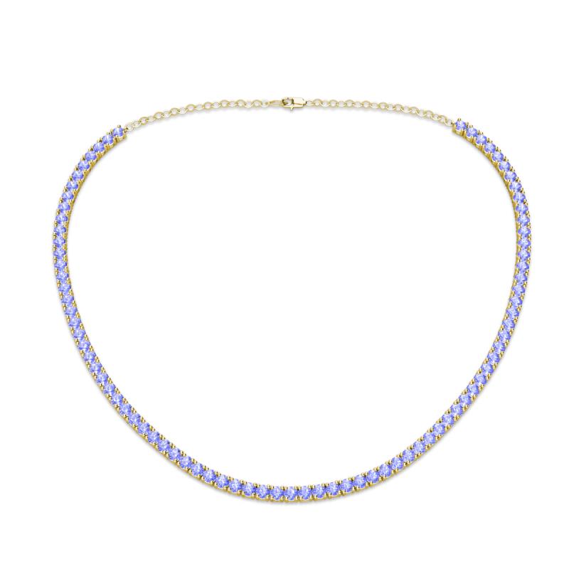 Gracelyn 2.70 mm Round Tanzanite Adjustable Tennis Necklace 