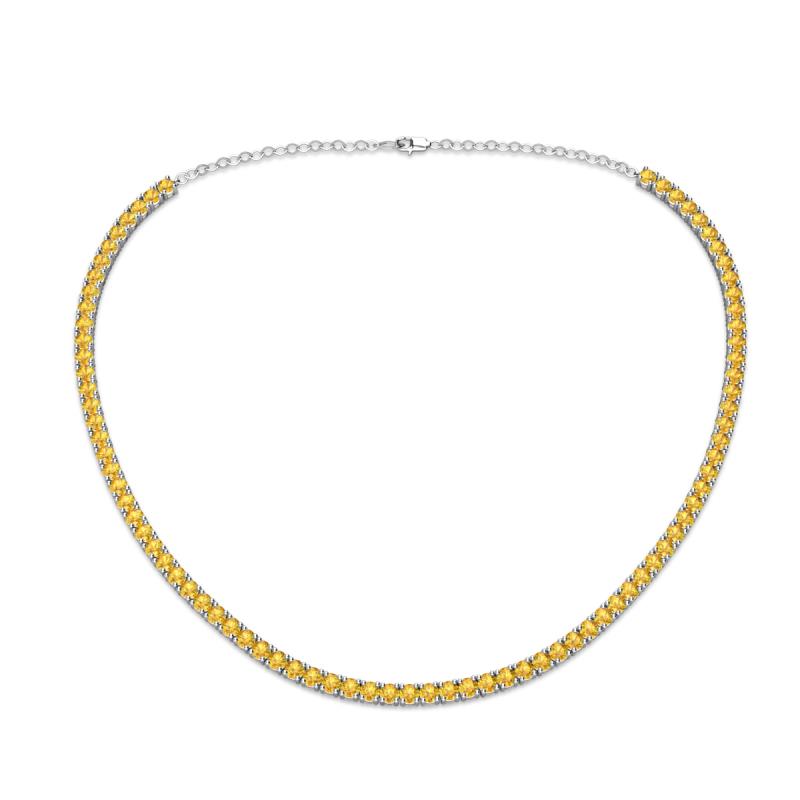 Gracelyn 2.70 mm Round Citrine Adjustable Tennis Necklace 