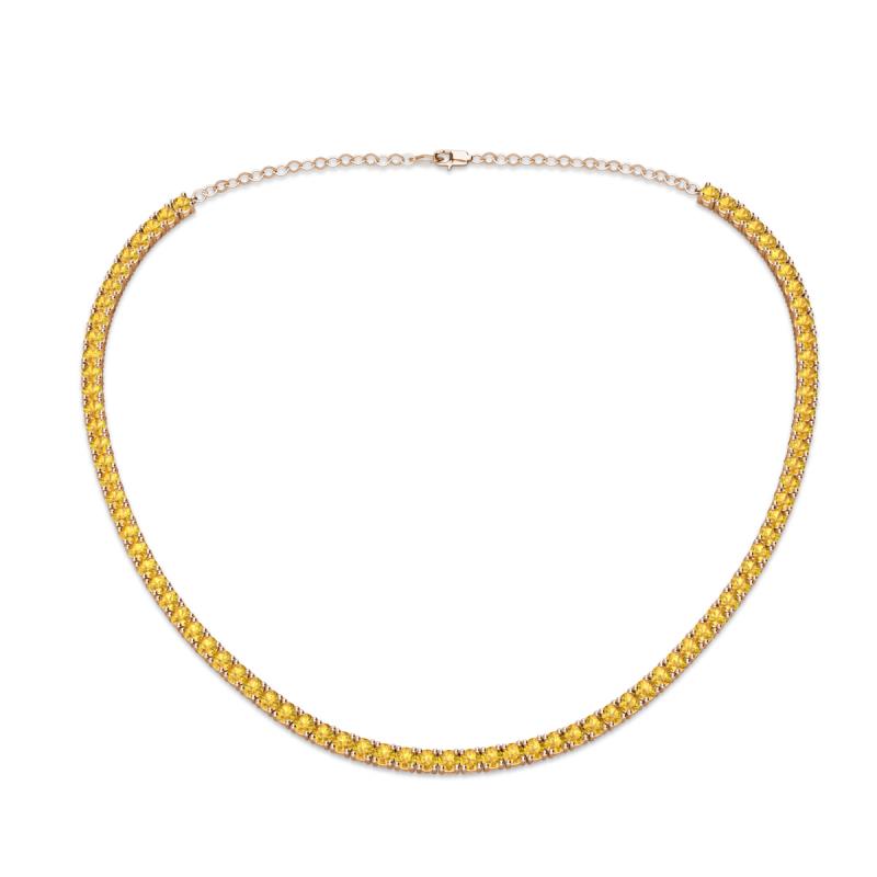 Gracelyn 2.70 mm Round Citrine Adjustable Tennis Necklace 
