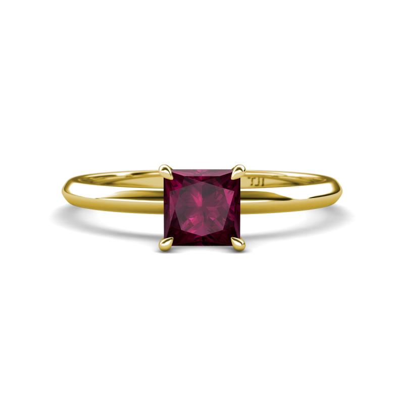 Elodie 6.00 mm Princess Rhodolite Garnet Solitaire Engagement Ring 