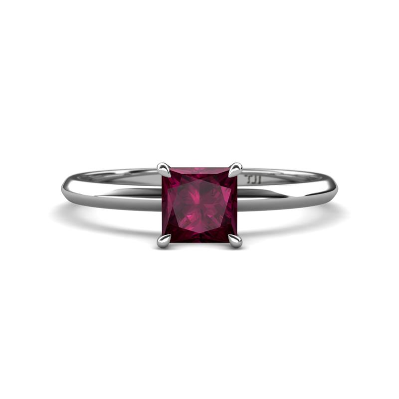 Elodie 6.00 mm Princess Rhodolite Garnet Solitaire Engagement Ring 