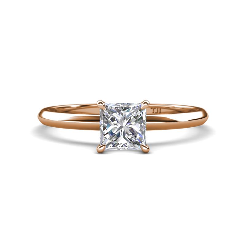 Elodie 6.00 mm Princess Forever One Moissanite Solitaire Engagement Ring 