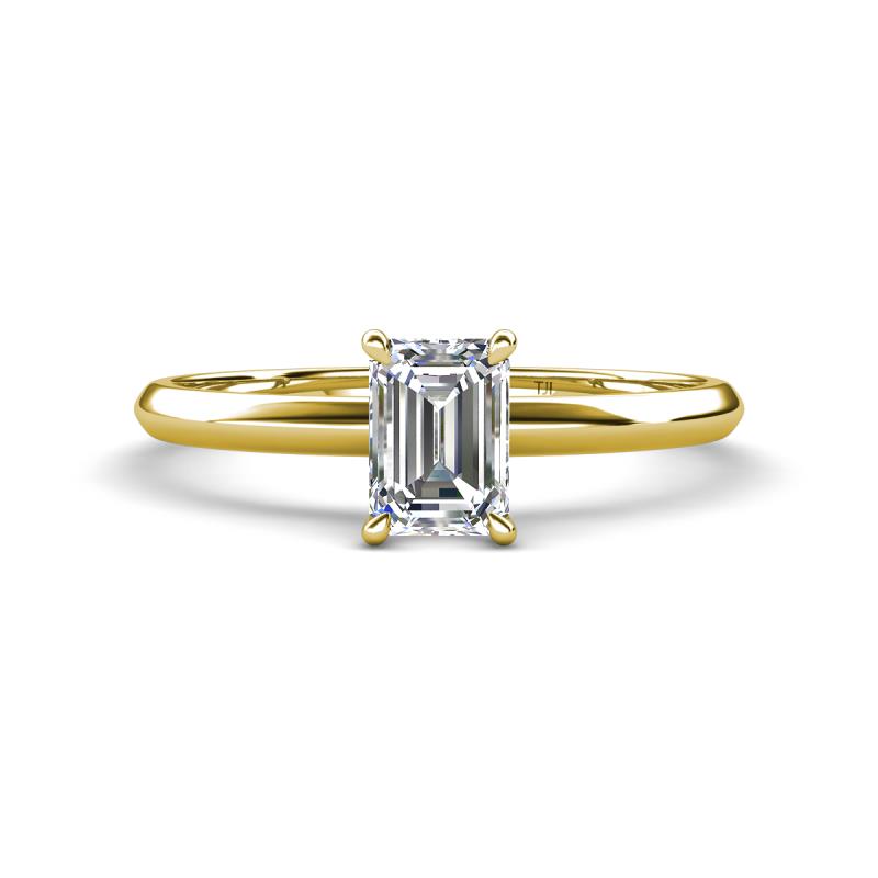 Elodie 7x5 mm Emerald Cut Forever Brilliant Moissanite Solitaire Engagement Ring 