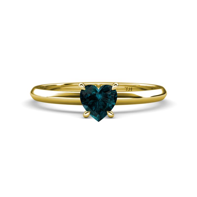Elodie 6.00 mm Heart London Blue Topaz Solitaire Engagement Ring 
