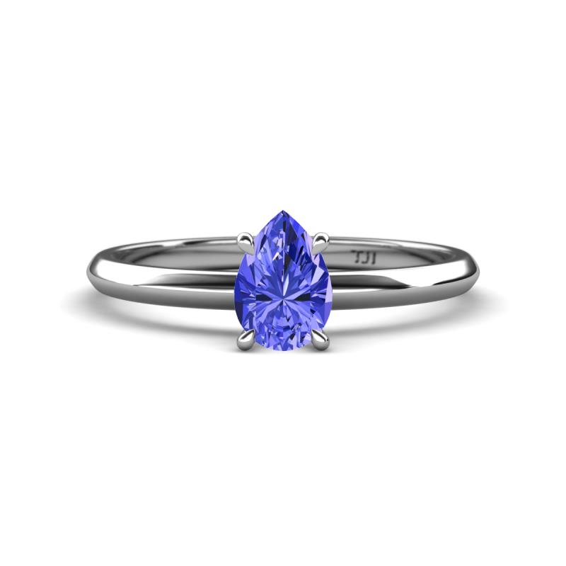 Elodie 7x5 mm Pear Tanzanite Solitaire Engagement Ring 