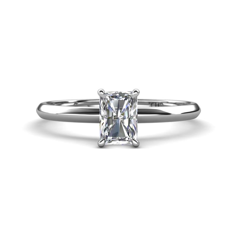 Elodie 7x5 mm Radiant Forever Brilliant Moissanite Solitaire Engagement Ring 
