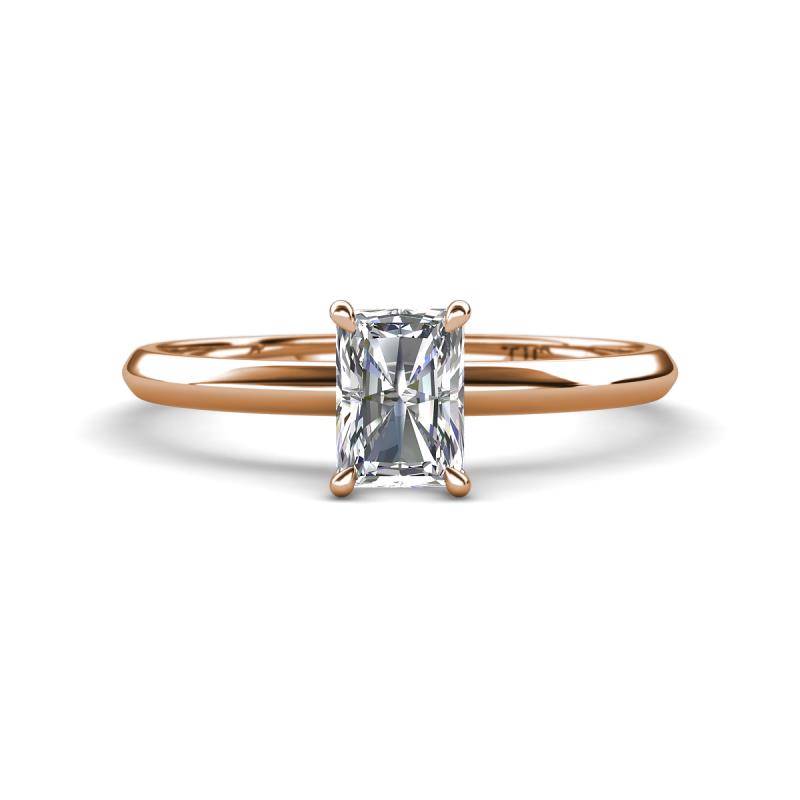 Elodie 7x5 mm Radiant Forever One Moissanite Solitaire Engagement Ring 