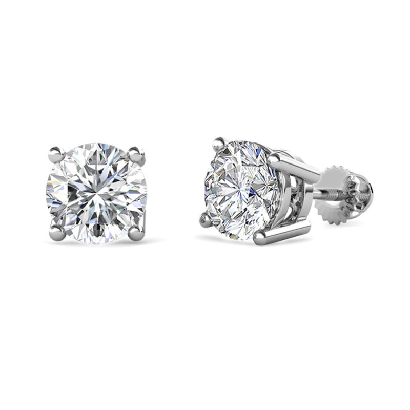 Alina 1.95 ctw (6.40 mm) IGI Certified Round Lab Grown Diamond  Solitaire Stud Earrings 