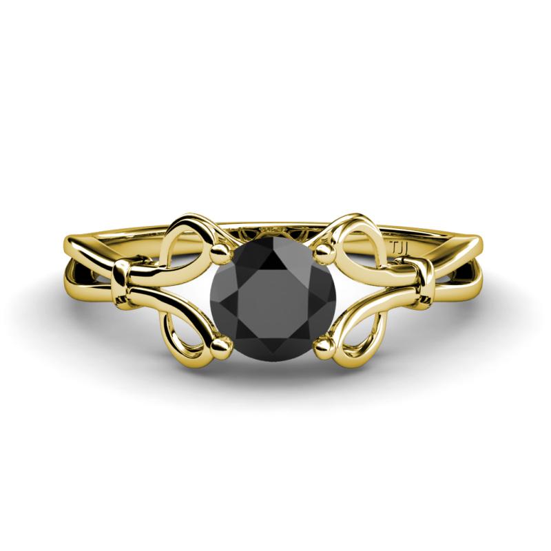 Trissie Black Diamond Solitaire Engagement Ring 
