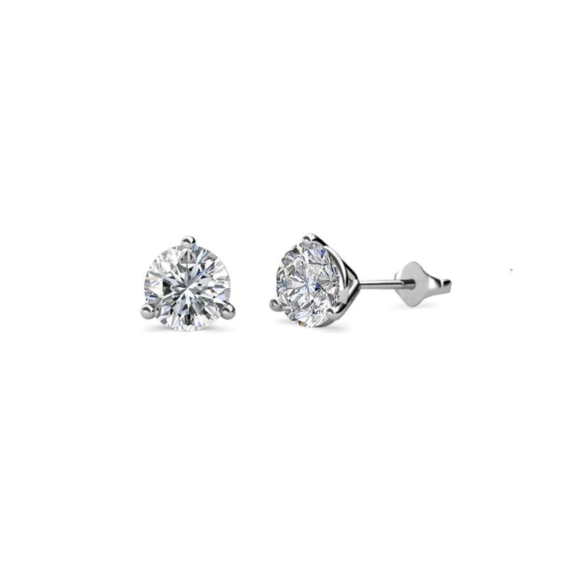 Pema 0.46 ctw (3.80 mm) Round Lab Grown Diamond Martini Solitaire Stud Earrings 