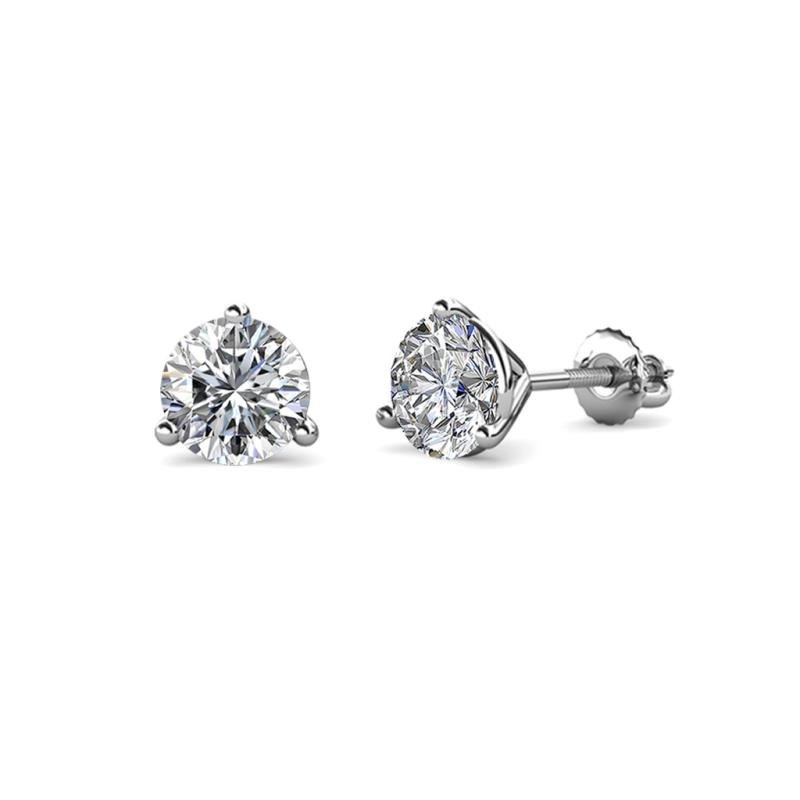 Pema 0.75 ctw (4.50 mm) Round Lab Grown Diamond Martini Solitaire Stud Earrings 