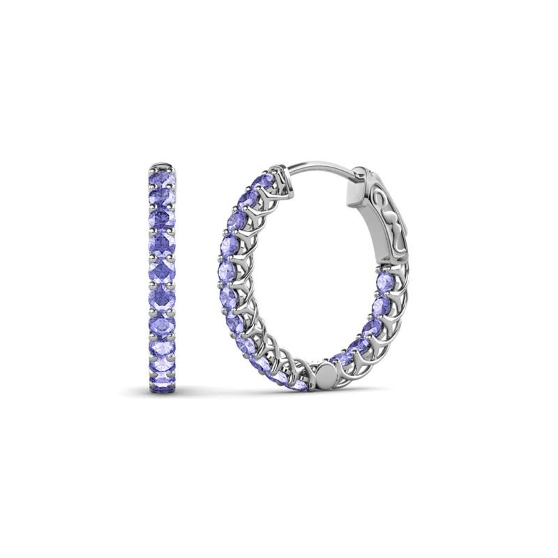 Amara Tanzanite Hoop Earrings 