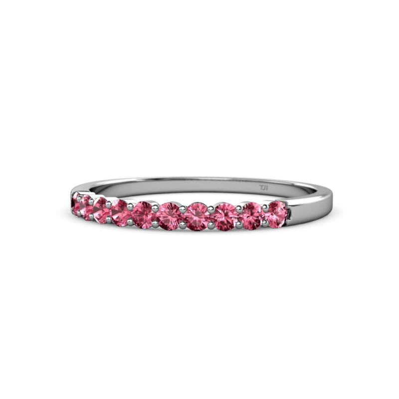 Clara 2.40 mm Pink Tourmaline 10 Stone Wedding Band 