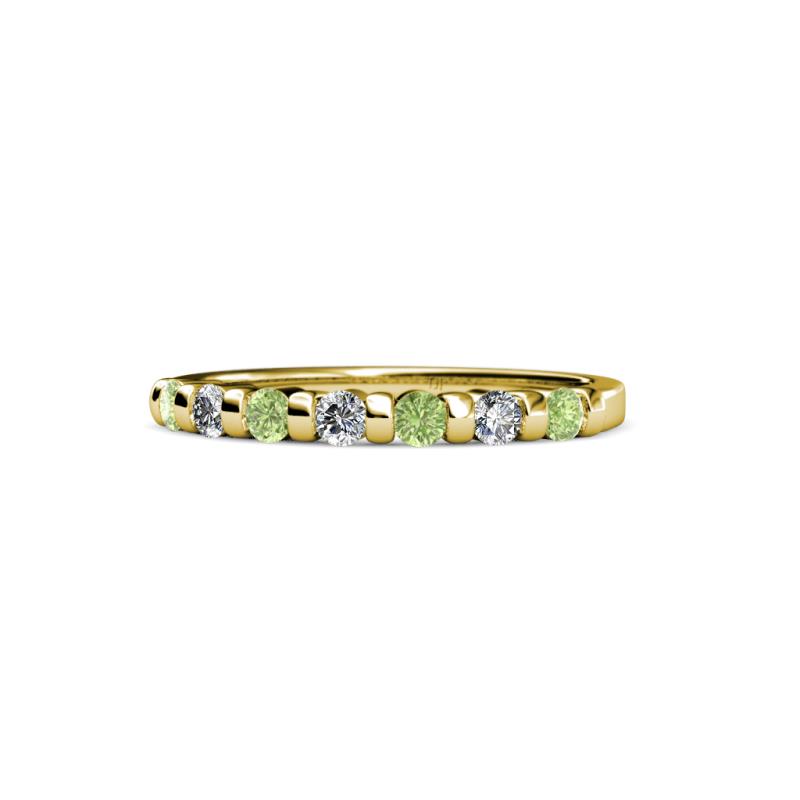 Macie 2.00 mm Peridot and Lab Grown Diamond Wedding Band 
