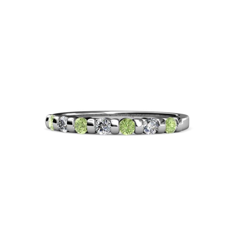 Macie 2.00 mm Peridot and Lab Grown Diamond Wedding Band 