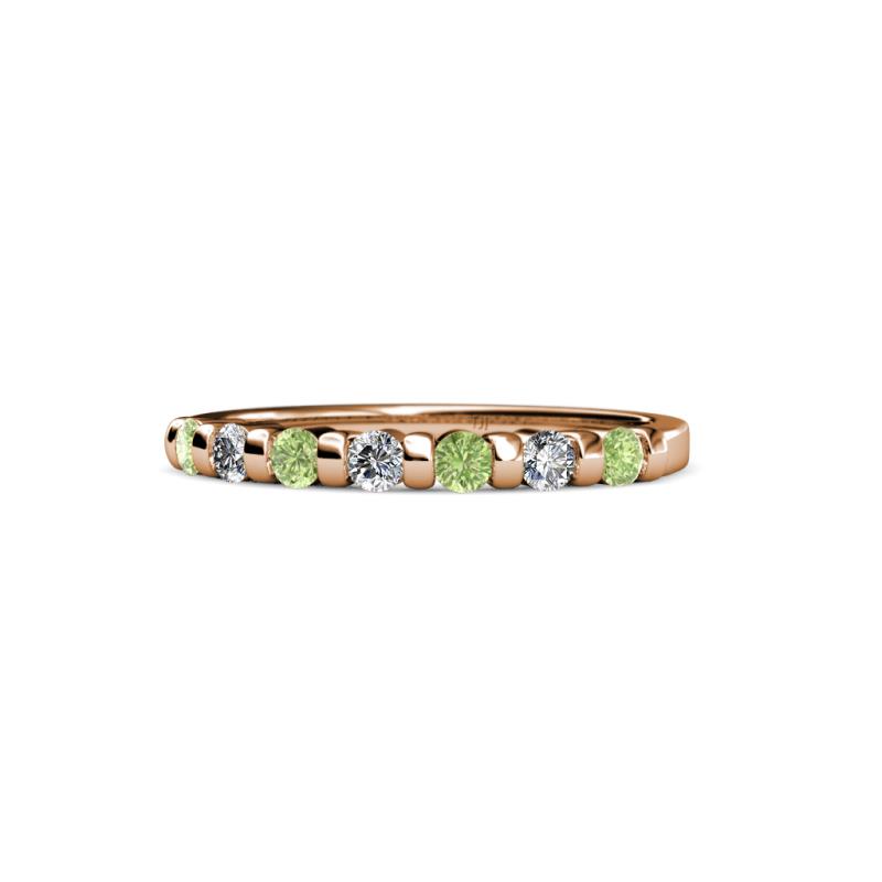 Macie 2.00 mm Peridot and Lab Grown Diamond Wedding Band 