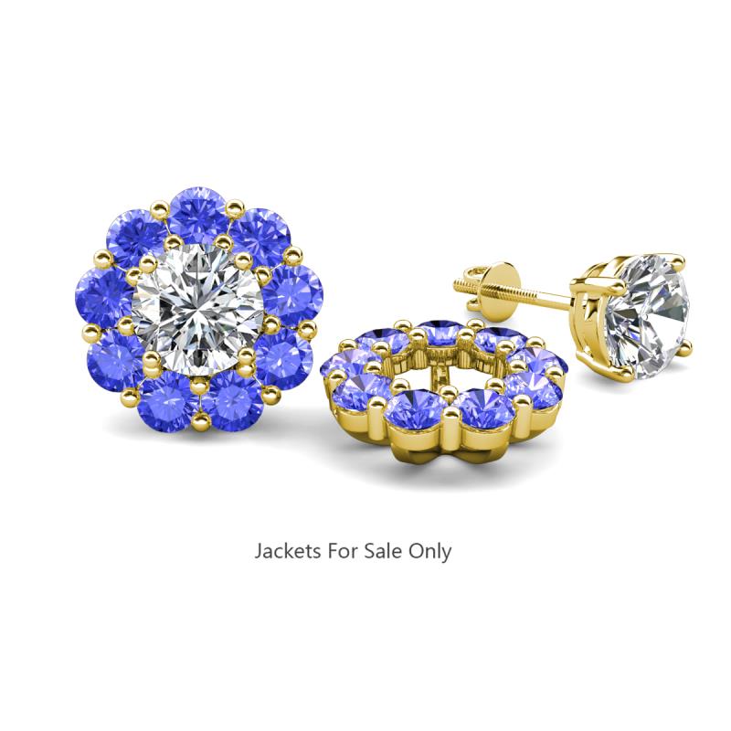 Serena 1.62 ctw (3.00 mm) Round Tanzanite Jackets Earrings 