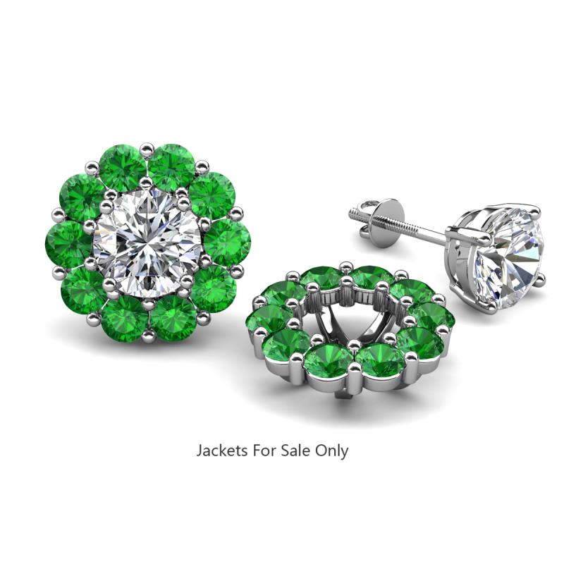 Serena 2.31 ctw (3.00 mm) Round Green Garnet Jackets Earrings 
