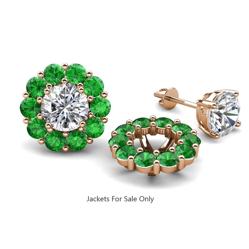 Serena 2.31 ctw (3.00 mm) Round Green Garnet Jackets Earrings 