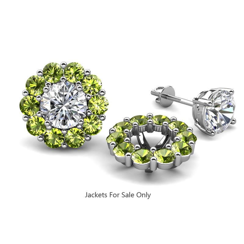 Serena 2.31 ctw (3.00 mm) Round Peridot Jackets Earrings 
