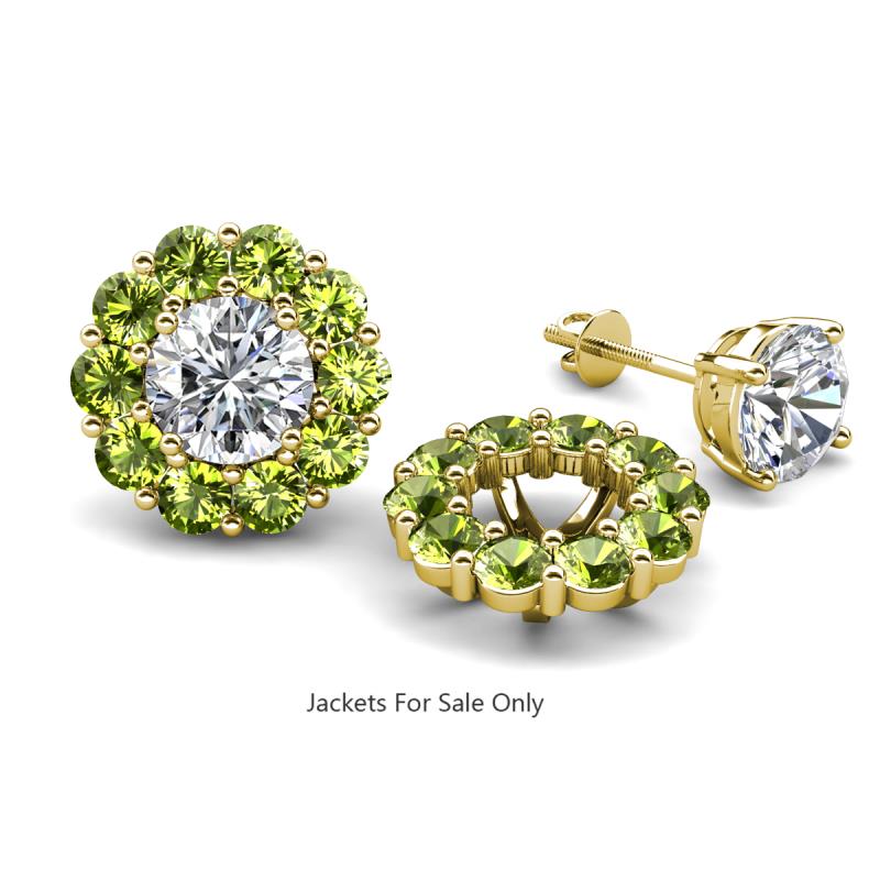 Serena 2.31 ctw (3.00 mm) Round Peridot Jackets Earrings 