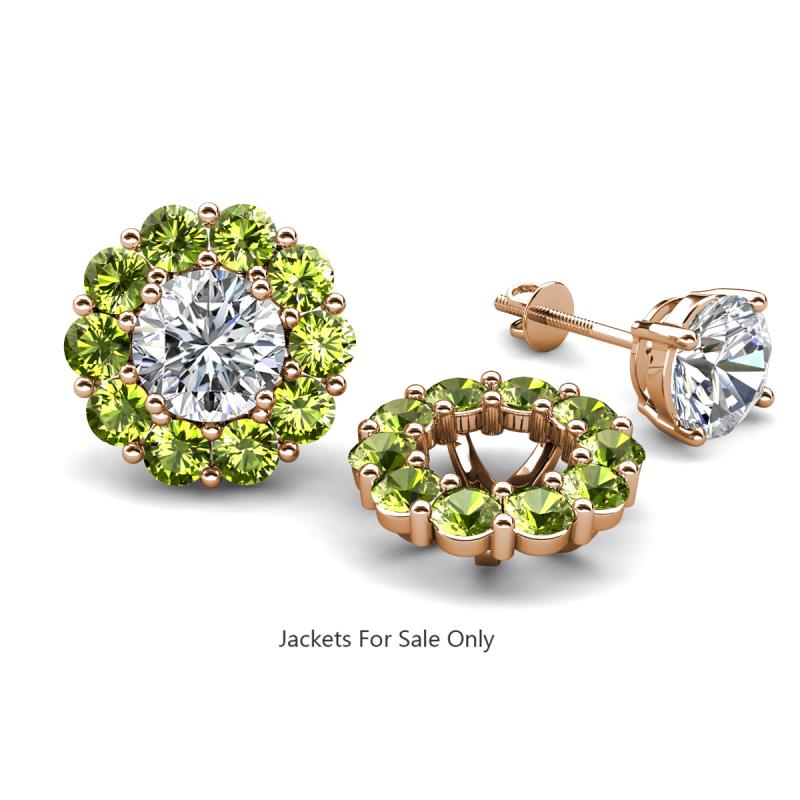 Serena 2.31 ctw (3.00 mm) Round Peridot Jackets Earrings 