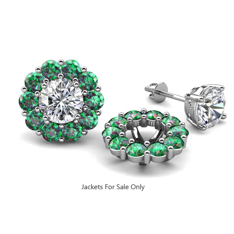 Serena 2.40 ctw (3.00 mm) Round Lab Created Alexandrite Jackets Earrings 