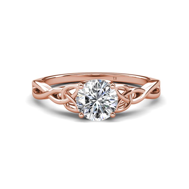 Maeve 1.00 ct (6.50 mm) Round Moissanite Entwined Celtic Love Knot Engagement Ring 