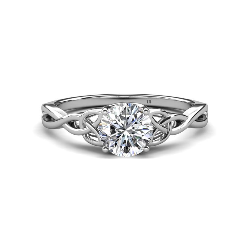 Maeve 1.00 ct (6.50 mm) Round Moissanite Entwined Celtic Love Knot Engagement Ring 
