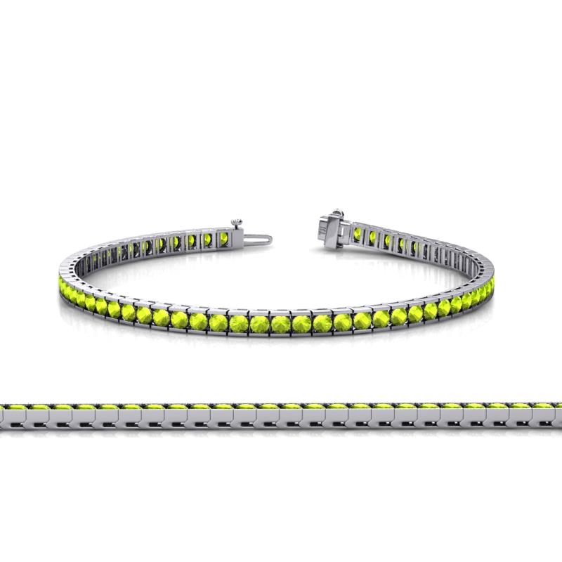 Abril 2.40 mm Peridot Eternity Tennis Bracelet 