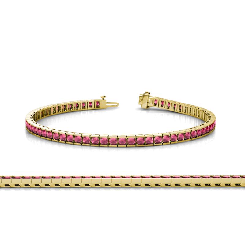 Abril 2.40 mm Rhodolite Garnet Eternity Tennis Bracelet 